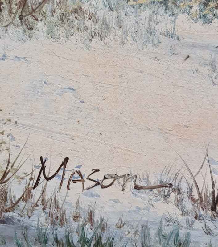 Картина с маслени бои на платно от известен английски художник Mason внос от Белгия. 3
