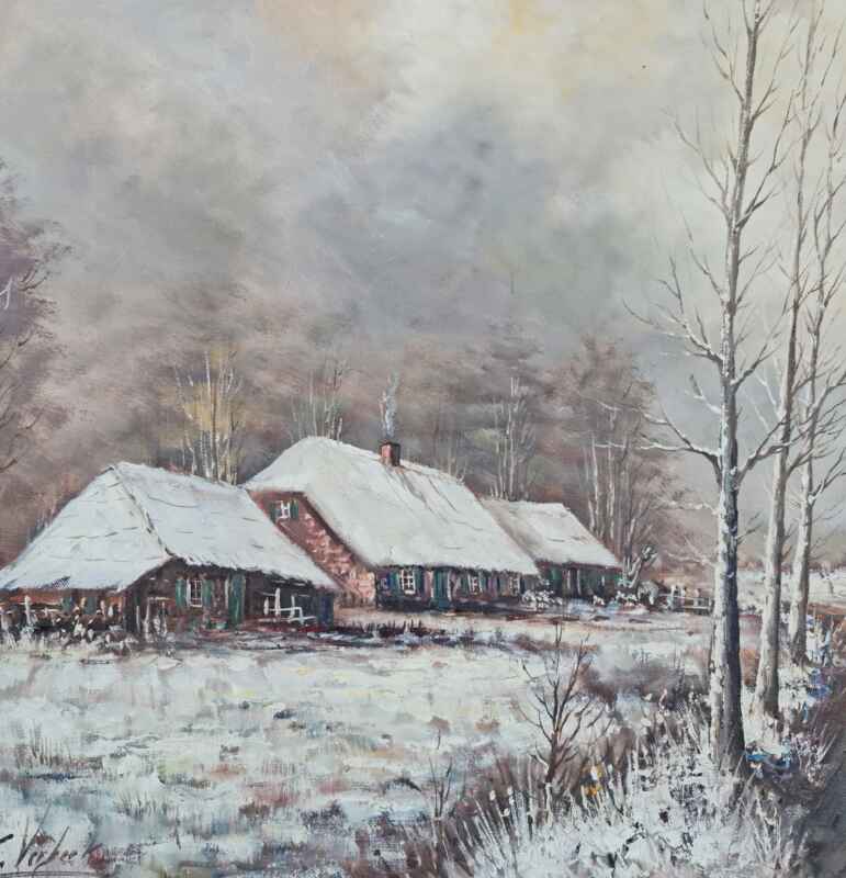 Картина с маслени бои на платно от известен нидерландски художник C. Verbeek from Den Haag,  20th century внос от Нидерландия. 2