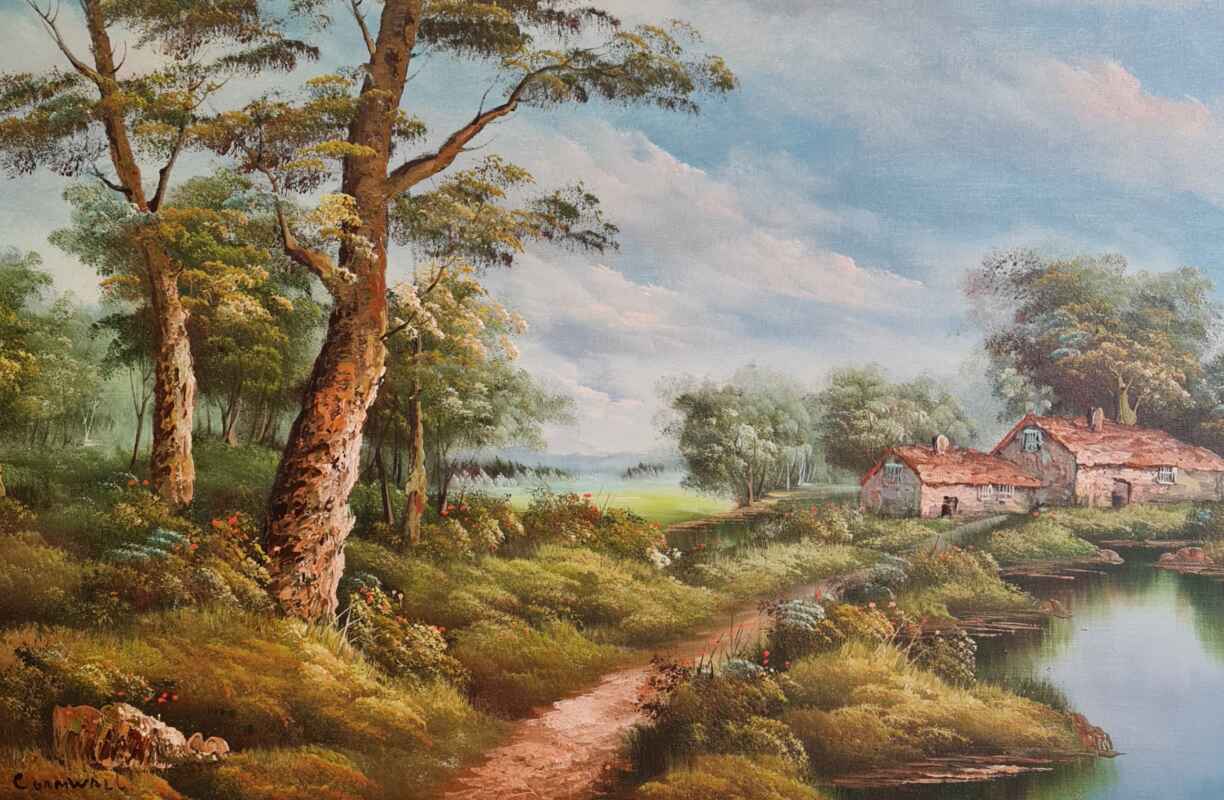 Картина с маслени бои на платно от Cornwall, 20th century,  внос от Нидерландия 4