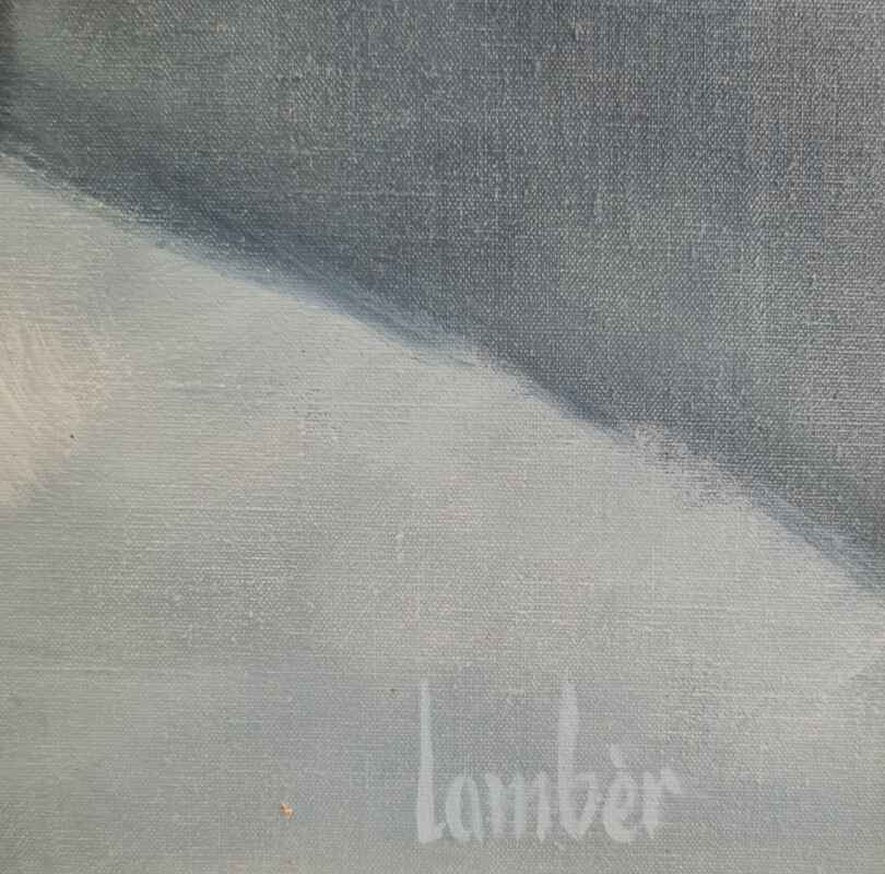Картина с маслени бои на платно от известен белгийски художник Lamber, 20th century, внос от Нидерландия. 4