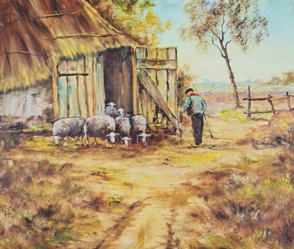 Картина с маслени бои на платно от известен нидерландски художник Andre, datch painter,  20th century  - Netherlands 2