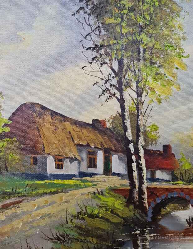 Картина с маслени бои на платно от G. Quidousse 1938-1998,  20th century,  внос от Белгия 3