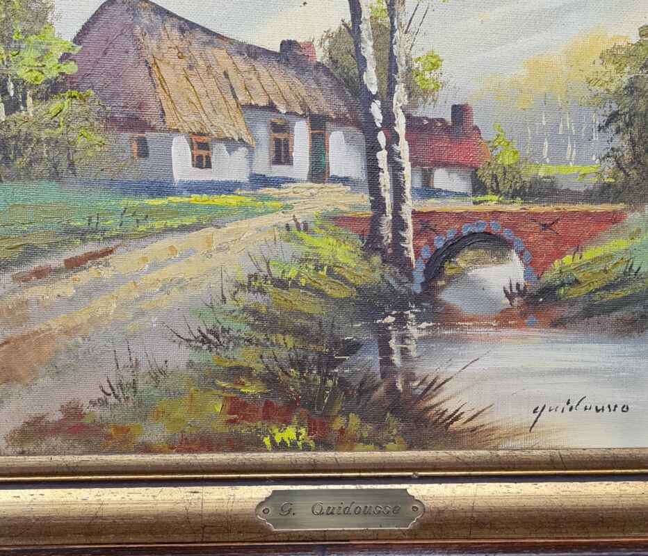 Картина с маслени бои на платно от G. Quidousse 1938-1998,  20th century,  внос от Белгия 2