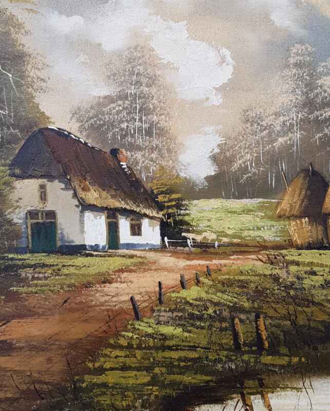Картина с маслени бои на платно от нидерландски художник, 20th century,  внос от Нидерландия 2