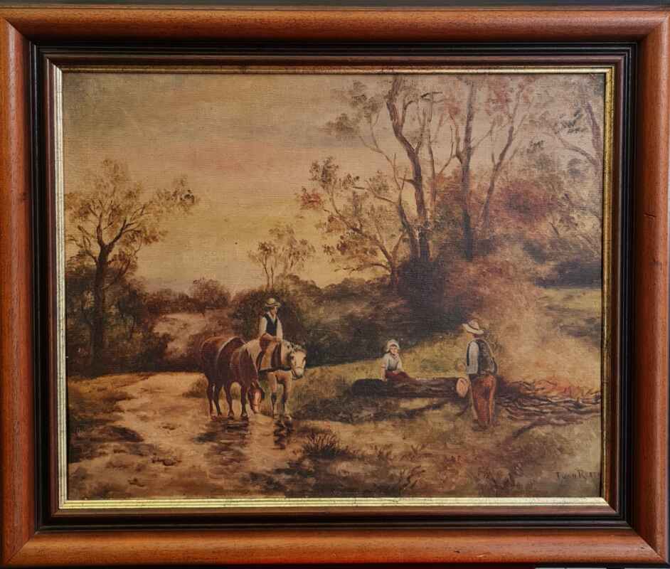 Картина с маслени бои на платно от T.van Reeth, 20th century,  внос от Нидерландия 2