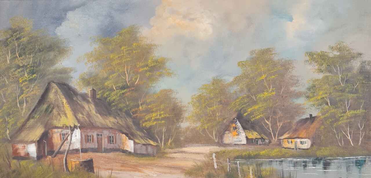 Картина с маслени бои на платно от известен нидерландски художник Roelandt,  20th century внос от Нидерландия. 2