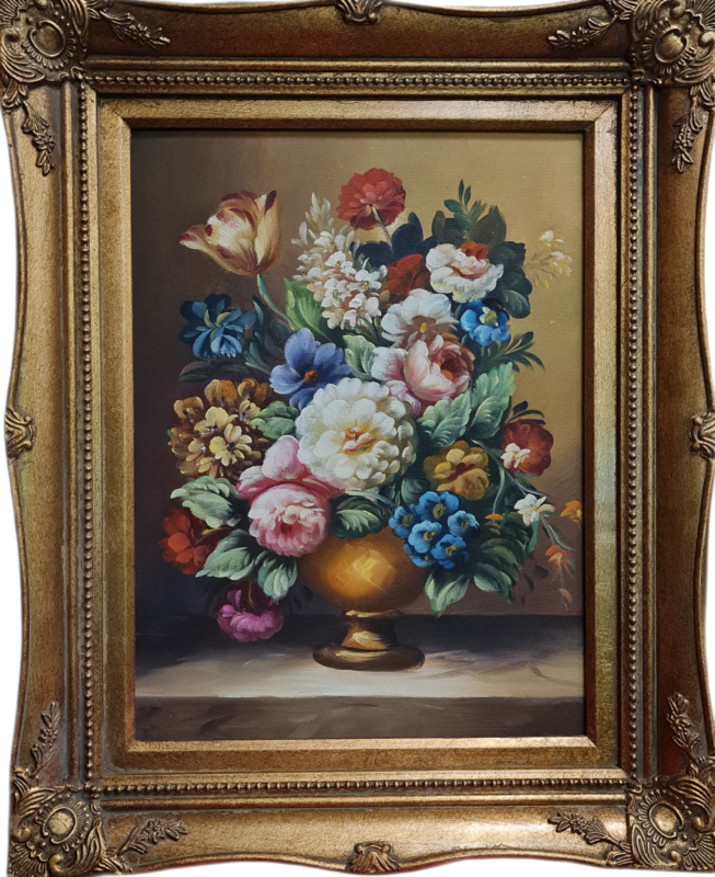 Картина с маслени бои на платно, Flowers,  21th century внос от Нидерландия. 2