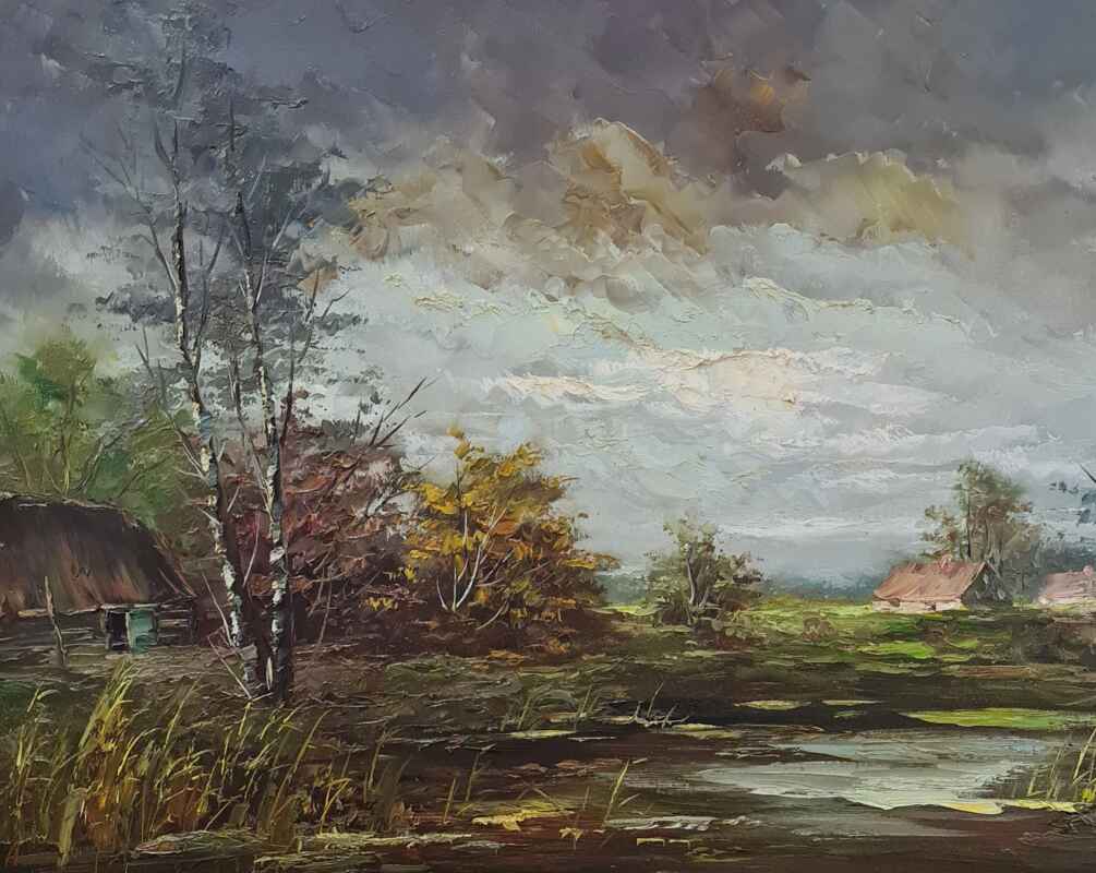 Картина с маслени бои на платно от известен нидерландски художник Gerard Ernens, 1935 - 2017 год., внос от Нидерландия. 3